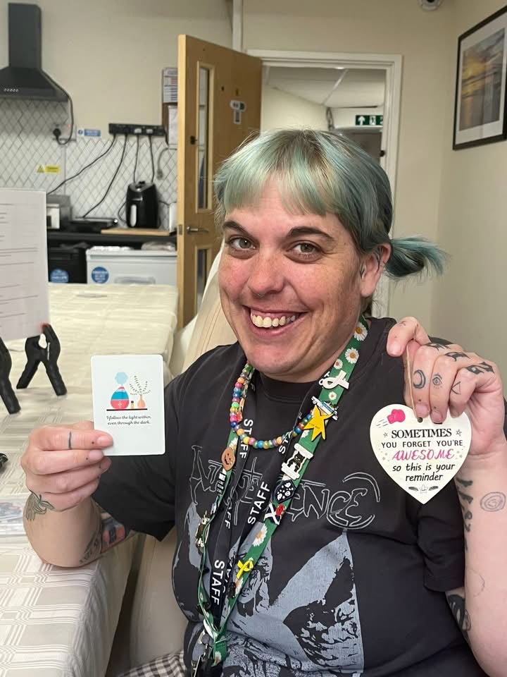 A relaxed client at a Resilient Soul Movement session in Gosport